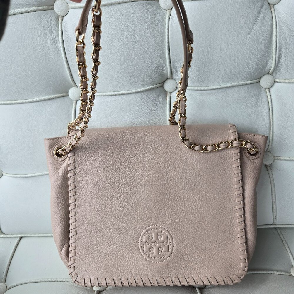 Pink Leather Tory Burch Bag